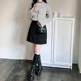 フレア袖ラメリブショートニットトップス | GeeRA | 詳細画像40 