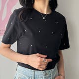 綿100%ラインストーンドットTシャツ | GeeRA | 詳細画像4