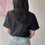 綿100%ラインストーンドットTシャツ | GeeRA | 詳細画像5
