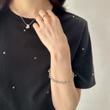 綿100%ラインストーンドットTシャツ | GeeRA | 詳細画像7