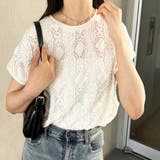 総レースフレンチスリーブＴシャツ | GeeRA | 詳細画像7 