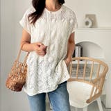 総レースフレンチスリーブＴシャツ | GeeRA | 詳細画像5 