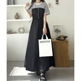 フレンチスリーブハーフジップビスチェドッキングワンピース | GeeRA | 詳細画像25