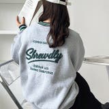 杢グレー | 【FIRST MOOD】ラインリブエンブロイダリー裏起毛スウェット | GeeRA