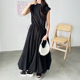 【FIRST MOOD】ハーフジップウエストドロストバルーンワンピース | GeeRA | 詳細画像3 