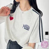 【FIRST MOOD】ハート刺しゅうラインTシャツ | GeeRA | 詳細画像1