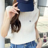 【nelliy.】ケーブル編みワンポイント刺しゅうノースリーブニット | GeeRA | 詳細画像1 