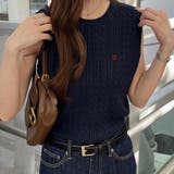 【nelliy.】ケーブル編みワンポイント刺しゅうノースリーブニット | GeeRA | 詳細画像35 