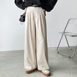 ライトベージュ | ３タックボリュームワイドパンツ | GeeRA