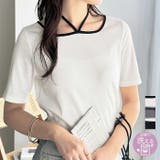 ホルターネック配色リブカットソー | GeeRA | 詳細画像1