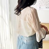 前後2WAYキャンディスリーブ半袖シアーブラウス | GeeRA | 詳細画像6