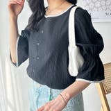 前後2WAYキャンディスリーブ半袖シアーブラウス | GeeRA | 詳細画像11