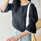 前後2WAYキャンディスリーブ半袖シアーブラウス | GeeRA | 詳細画像10