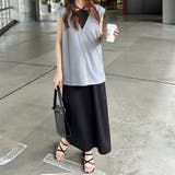 麻調ベスト×リブワンピースセット | GeeRA | 詳細画像6 