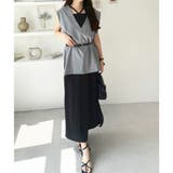 麻調ベスト×リブワンピースセット | GeeRA | 詳細画像12 