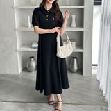 ブラック（フレア） | 【Ｕ．Ｓ． ＰＯＬＯ ＡＳＳＮ．】（選べるデザイン）ワンポイント刺しゅうポロ衿ワ… | GeeRA