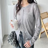 杢グレー | カーデにもなる前後２ＷＡＹシアーリブトップス | GeeRA