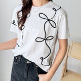 リボン風コート刺しゅうTシャツ | GeeRA | 詳細画像18