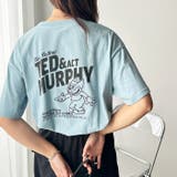 ブルー | 【FIRST MOOD】ヴィンテージ風猫プリントロゴTシャツ | GeeRA