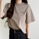 モカ | 【YOUING.】アナグラムロゴ刺しゅうTシャツ | GeeRA