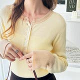 レイヤード風ヘンリーネックリブニットトップス | GeeRA | 詳細画像14 