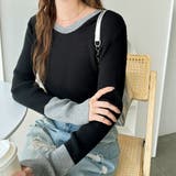 レイヤード風ヘンリーネックリブニットトップス | GeeRA | 詳細画像9 