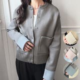 バイカラーニットカーディガン | GeeRA | 詳細画像1 