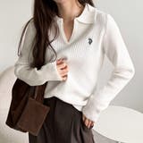 オフホワイト | 【Ｕ．Ｓ． ＰＯＬＯ ＡＳＳＮ．】ポロ衿リブニット | GeeRA