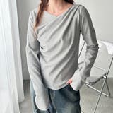 胸元ドレープデザイン起毛リブカットソー | GeeRA | 詳細画像18 