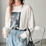 オフホワイト×ネコ | アソートデザインフォトプリントロンT | GeeRA