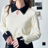 衿シャギーニットトップス | GeeRA | 詳細画像1