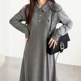 グレー | 【Ｕ．Ｓ． ＰＯＬＯ ＡＳＳＮ．】ポロ衿カットソーワンピース | GeeRA