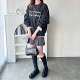 【FIRST MOOD】コードロゴ刺しゅうオーバーサイズ裏起毛スウェット | GeeRA | 詳細画像10 