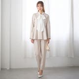 【２点セット】ペプラムジャケットテーパードパンツセットアップスーツ | GeeRA | 詳細画像28 