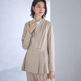 【２点セット】パールボタンペプラムプリーツテーパードセットアップ | GeeRA | 詳細画像9 