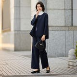 【２点セット】フレアーラインジャケットワイドパンツセットアップスーツ | GeeRA | 詳細画像2 