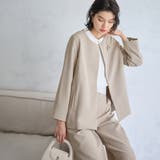 【２点セット】フレアーラインジャケットワイドパンツセットアップスーツ | GeeRA | 詳細画像21 