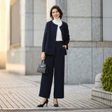 【２点セット】フレアーラインジャケットワイドパンツセットアップスーツ | GeeRA | 詳細画像3 