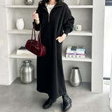 ハーフジップハイネック裏起毛ワンピース | GeeRA | 詳細画像12 