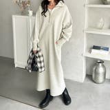 ハーフジップハイネック裏起毛ワンピース | GeeRA | 詳細画像26 