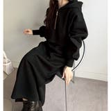 セットアップ風ハーフジップ裏起毛パーカーワンピース | GeeRA | 詳細画像11 