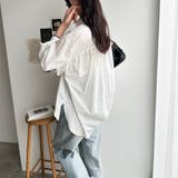 バックギャザー&リボンデザインシャツ | GeeRA | 詳細画像3