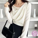 ジャガード素材ドレープカットソー | GeeRA | 詳細画像1 