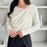 ジャガード素材ドレープカットソー | GeeRA | 詳細画像7 