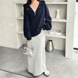 ハーフジップワッフルパーカー | GeeRA | 詳細画像3 