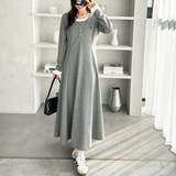 グレー系 | 【Ｕ．Ｓ． ＰＯＬＯ ＡＳＳＮ．】レイヤード風ヘンリーネックワンピース | GeeRA