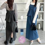 楽ちん!デニムペプラムキャミワンピース | GeeRA | 詳細画像1