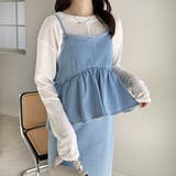 楽ちん!デニムペプラムキャミワンピース | GeeRA | 詳細画像13