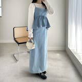 楽ちん!デニムペプラムキャミワンピース | GeeRA | 詳細画像15