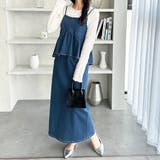 楽ちん！デニムペプラムキャミワンピース | GeeRA | 詳細画像6 